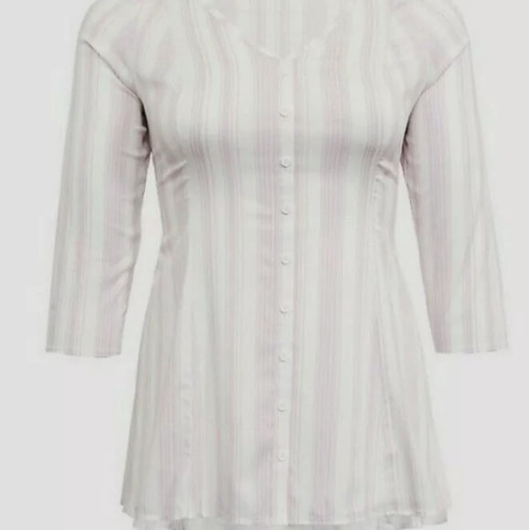 Torrid  Lilac Purple & Ivory Stripe Stretch Challi - Picture 4 of 4